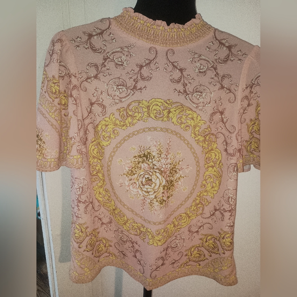 Jealous Tomato Pink and Yellow Blouse Vibrant and Stylish